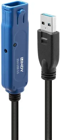 Lindy 43361 cable USB USB 3.2 Gen 1 (3.1 Gen 1) 20 m USB A Negro