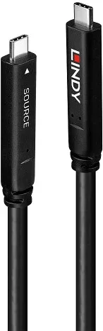 Lindy 43399 cable USB USB 3.2 Gen 1 (3.1 Gen 1) 15 m USB C Negro