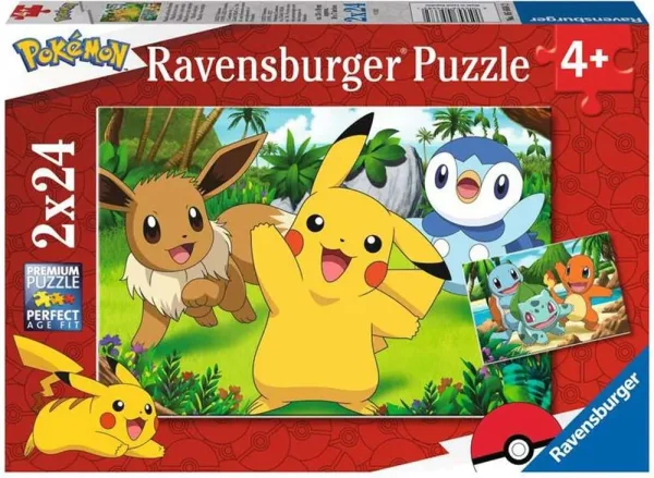 Puzzle ravensburger pokemon 2x24 4+
