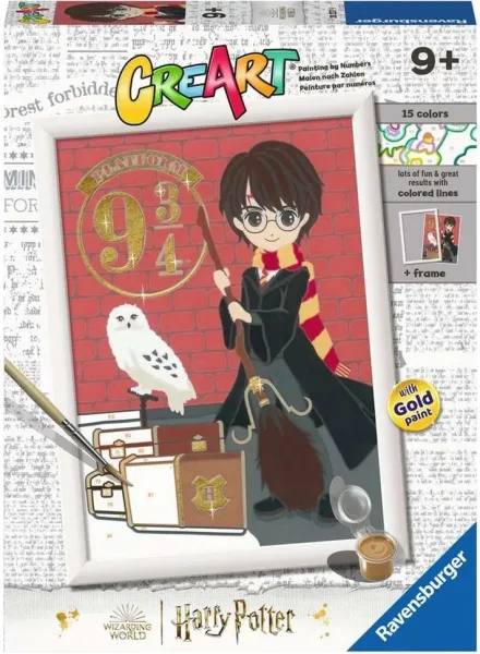 Kit para pintar con números ravensburger creart serie d harry potter: salida para hogwarts