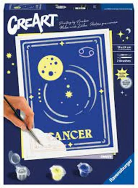 Kit para pintar con números ravensburger creart serie trend d zodiac: cancer