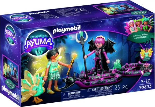 Playmobil fantasia crystal fairy y bat fairy con animales del alma