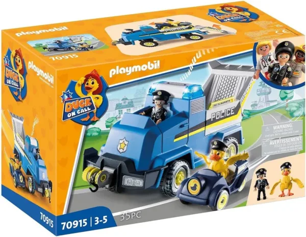 Playmobil duck on call vehiculo de emergencia de la policia