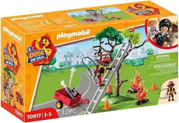 Playmobil duck on call accion rescate de bomberos ¡rescata al gato!