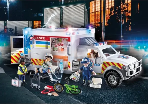 Playmobil vehiculo de rescate: us ambulance