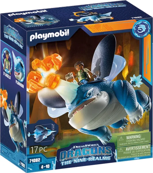 Playmobil dragones: nine realms: plowhorn & d'angelo