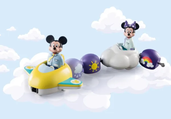 Playmobil 1.2.3 & disney mickey y minnie tren nube