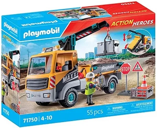 Playmobil -  camión de construcción con grúa