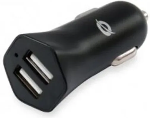 Cargador coche conceptronic carden03b 2 puertos USB tipo a 5v - 2.4a 12w
