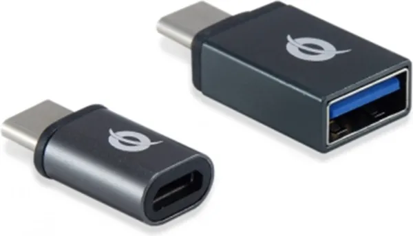 Kit adaptadores conceptronic USB tipo c 3.1 1ud USB - c a USB a hembra 3.0 1 ud USB - c a micro USB hembra