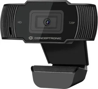 Webcam HD conceptronic amdis03b - 720p ( 1080p interpolado) - USB 2.0 - 30 fps - angulo vision 68º - microfono integrado