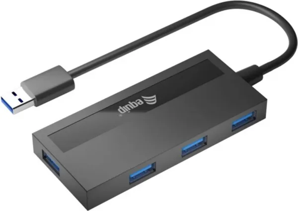 Hub USB equip life 4 x USB 3.0 + adaptador USB tipo c
