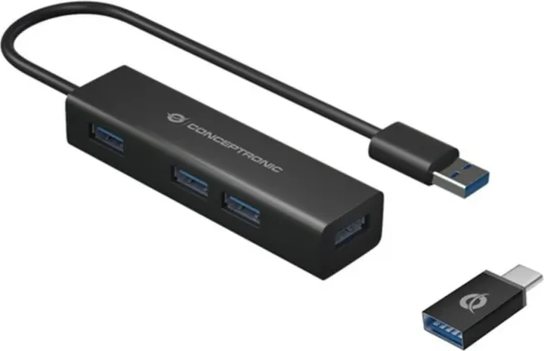 Hub USB 3.0 conceptronic hubbies06b 4 puertos