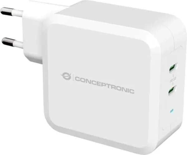 Cargador conceptronic pd 2 puertos USB - c althea - 100w - blanco