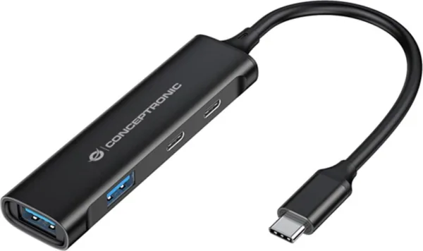 Hub USB tipo c conceptronic hubbies12b 4 puertos USB 3.2 2 puertos USB tipo c