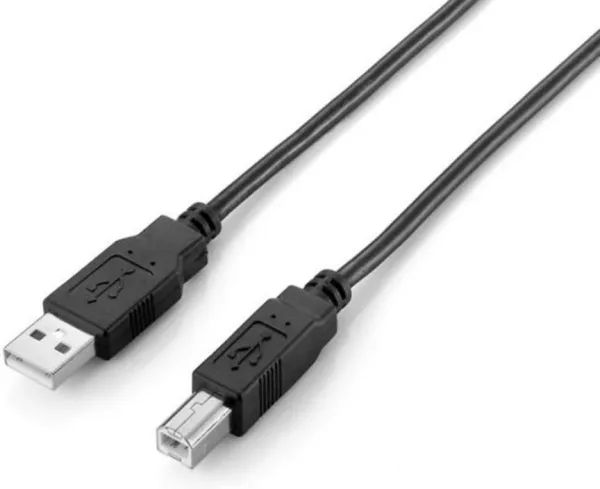 Cable USB 2.0 a USB tipo b equip 2m -  macho - macho -  negro
