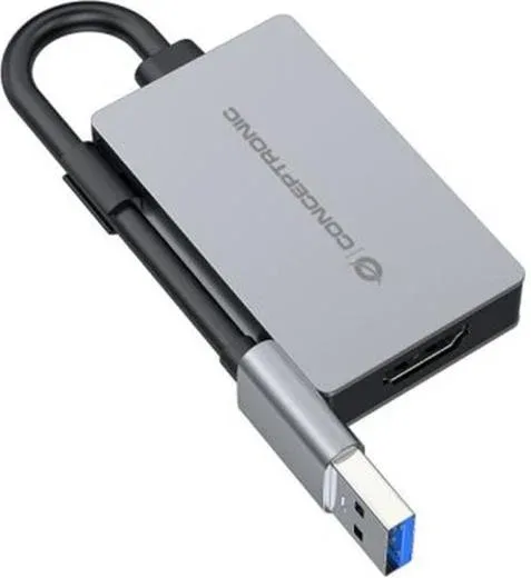Adaptador USB 3.0 a HDMI conceptronic 16cm -  macho - hembra
