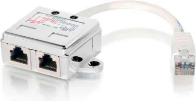 Adaptador equip rj45 cat5e 1 macho a 2 hembras