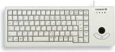 Teclado cherry xs trackball raton integrado compacto USB blanco