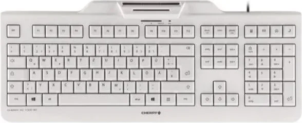 Teclado cherry kc 1000 sc lector de tarjeta chip integrado dni USB blanco