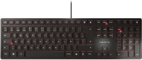 Teclado cherry kc 6000 slim ultraplano negro