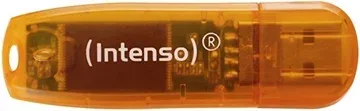Memoria USB 2.0 intenso rainbow 64gb naranja