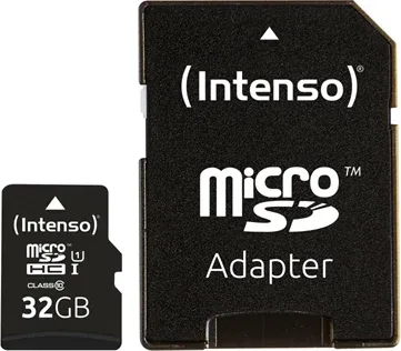 Tarjeta memoria micro SD intenso 32gb uhs - i cl10 + adaptador SD