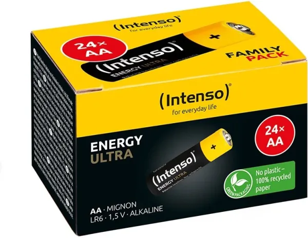 Pack de pilas alcalinas intenso energy ultra aa lr06 24 unidades