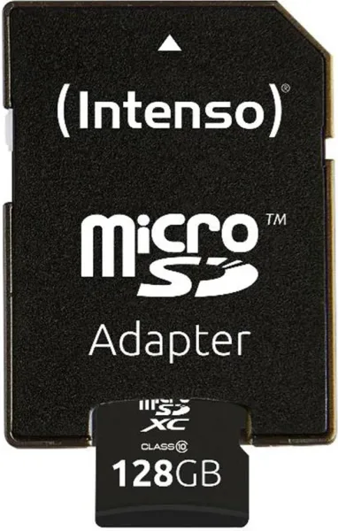 Tarjeta memoria micro SD intenso 128gb cl10 + adaptador SD