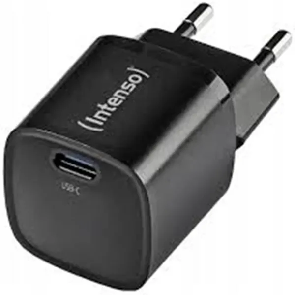 Cargador de pared intenso w30c² gan 30w USB tipo c negro