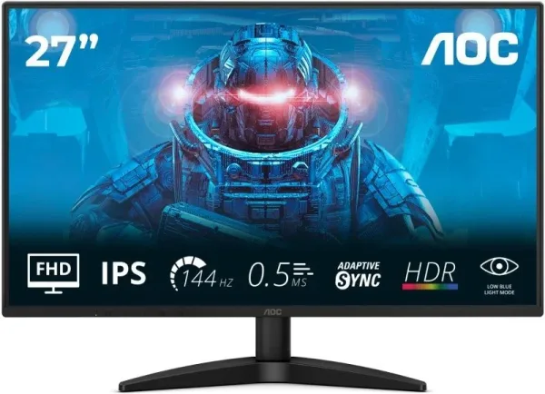 Monitor Gaming AOC 27B36X 27"/ Full HD/ 0.5ms/ 144Hz/ IPS/ Negro