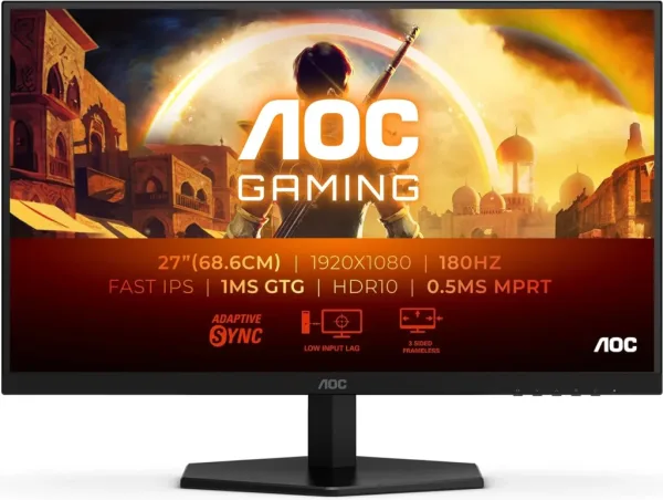 Monitor Gaming AOC 27G42E 27"/ Full HD/ 1ms/ 180Hz/ IPS/ Negro