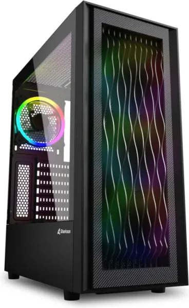 Caja Atx Sharkoon RGB Wave 2Xusb3.0 RGB sin Fuente Negro