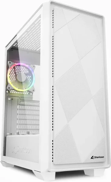 Caja Midi Atx Sharkoon Vs8 RGB 1Usb-A 1Xvent 120Mm S/F Fuente  Blanco