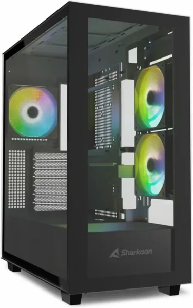 Caja Atx Sharkoon Rebel C60 2Ventx120Mm 2Xusb3 sin Fuente Negro