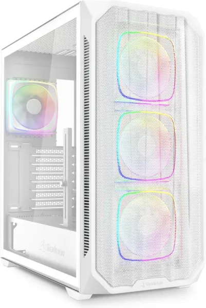 Caja Gaming Atx Sharkoon Nak5M RGB 4Xvent 120Mm 3Xusb Sn Fuente Blanco