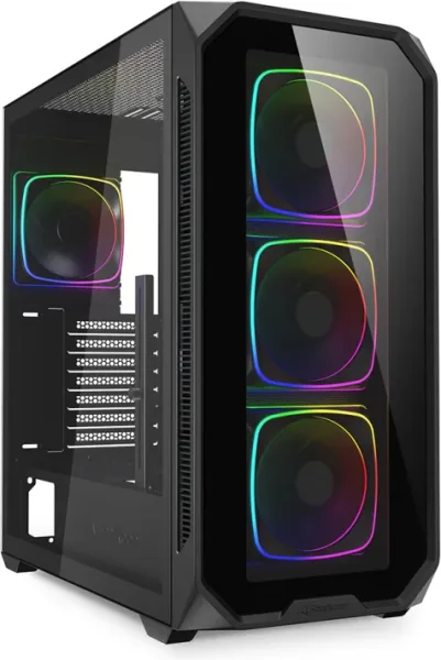 Caja Gaming Atx Sharkoon Ak5G RGB 4Xvent 120Mm 3Xusb Sn Fuente Negro