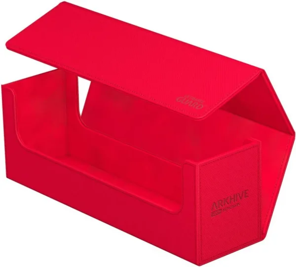 Caja de almacenamiento cartas ultimate guard arkhive 400+ xenoskin monocolor rojo