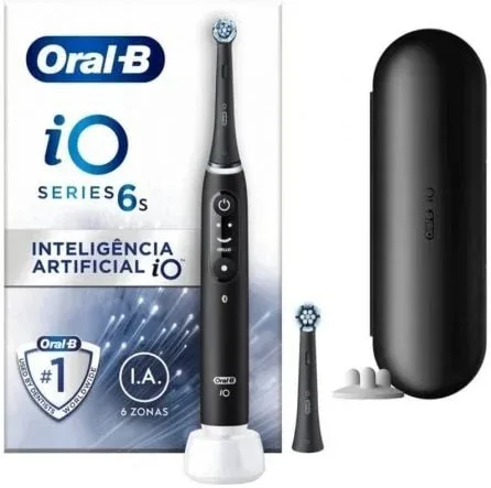 Cepillo Dental Braun Oral-B iO 6/ Incluye 2 Recambios/ Negro