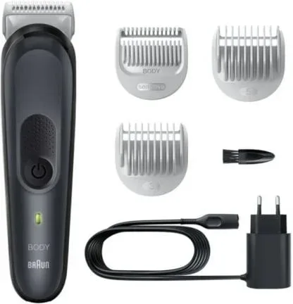Cortapelos Braun BodyGroomer Series 3 BG3340/ con Batería/ 3 Accesorios
