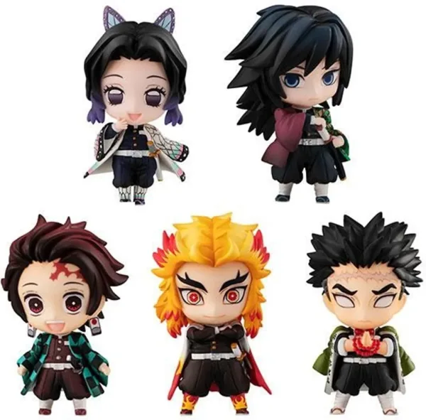 Pack 5 figuras megahouse demon slayer kimetsu no yaiba sailor tanjiro & the hashira set a
