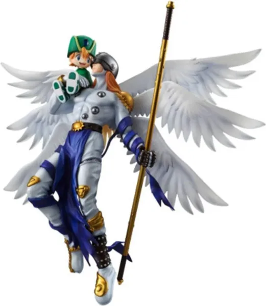 Figura megahouse digimon adventure g.e.m. angemon & takaishi takeru