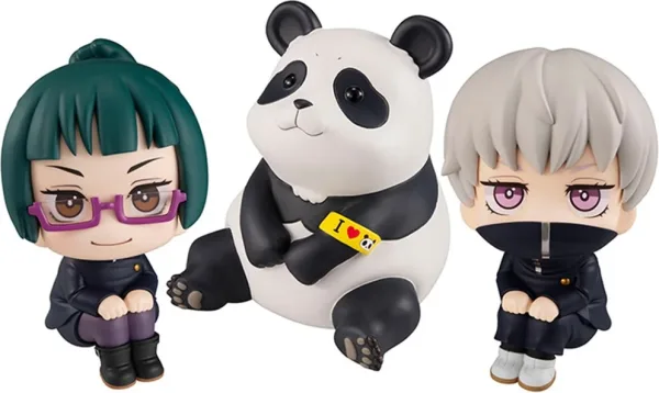 Pack 3 figuras megahouse look up jujutsu kaisen maki toge panda gift set