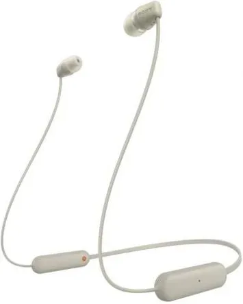 Auriculares Inalámbricos Intrauditivos Sony WI-C100/ con Micrófono/ Bluetooth/ Beige