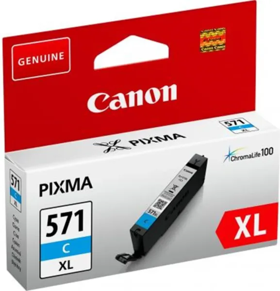 Cartucho de Tinta Original Canon CLI-571CXL Alta Capacidad/ Cian