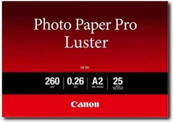Papel fotografico canon lu - 101 a2 brillo 25 hojas