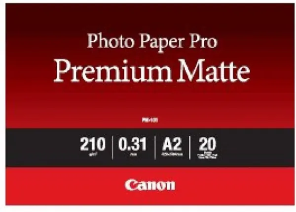 Papel fotografico canon 8657b017 pro premium pm - 101 tinta impresion -  a2 -  420x594mm -  20 hojas