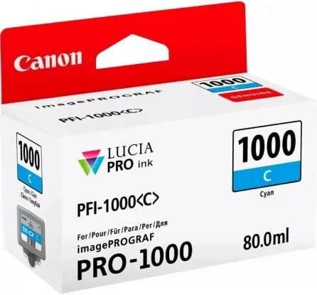 Cartucho de Tinta Original Canon PFI-1000C/ Cian