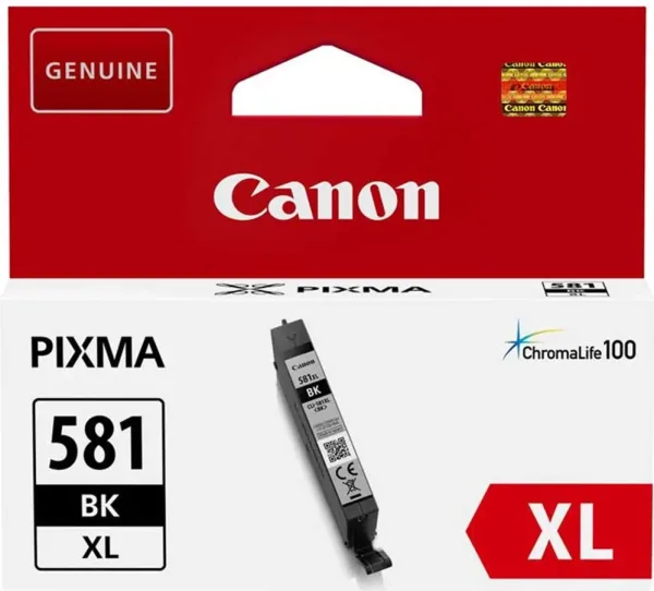 Cartucho tinta canon cli 581 bk xl negro pixma tr7550 - tr8550 - ts6150 - ts6151 - ts8150 - ts8151 - ts8152 - ts9150 - ts9155