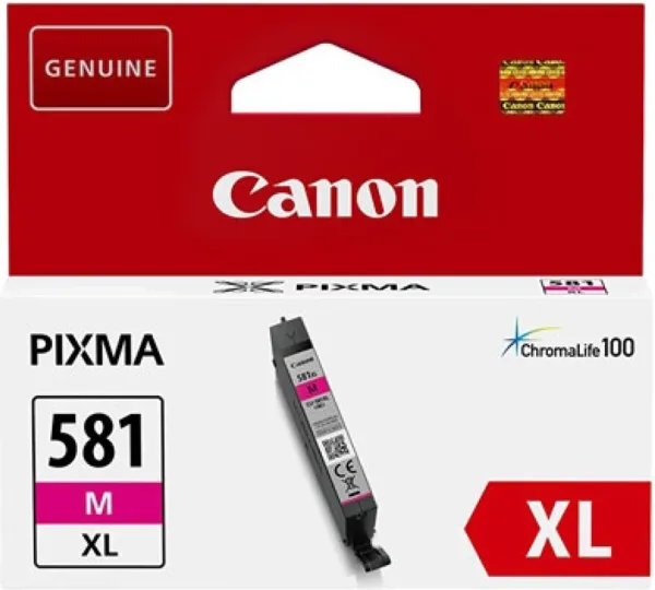 Cartucho tinta canon cli 581 m xl magenta pixma tr7550 - tr8550 - ts6150 - ts6151 - ts8150 - ts8151 - ts8152 - ts9150 - ts9155